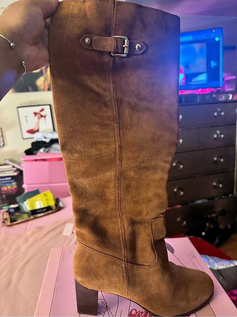 Jeffrey Campbell Appalachia Knee High Boot Brown Heeled Boots